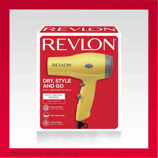 REVLON Compact Hair Dryer - Yellow, 1875 Watts-0761318052609-LR-355582-2-LR eShop