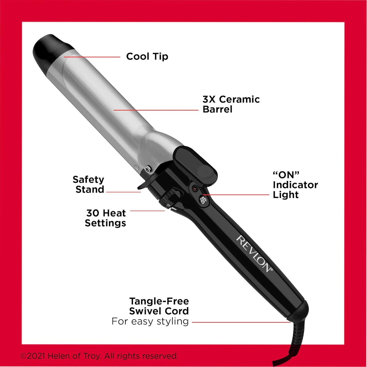 REVLON Perfect Heat Triple Ceramic Curling Iron, 1.5"-761318200505-LR-188349-5-LR eShop