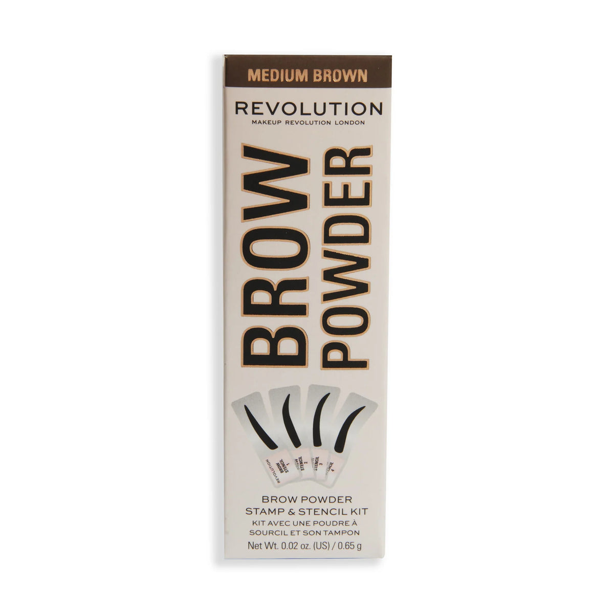 REVOLUTION Brow Powder Stamp & Stencil Kit - Medium Brown-5057566609234-LR-364929-1-LR eShop