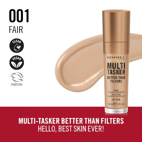 Rimmel London Multi Tasker Better Than Filters 3-in-1 Primer, Highlighter + Glow Booster - 001 Fair-3616305400963-LR-356453-4-LR eShop