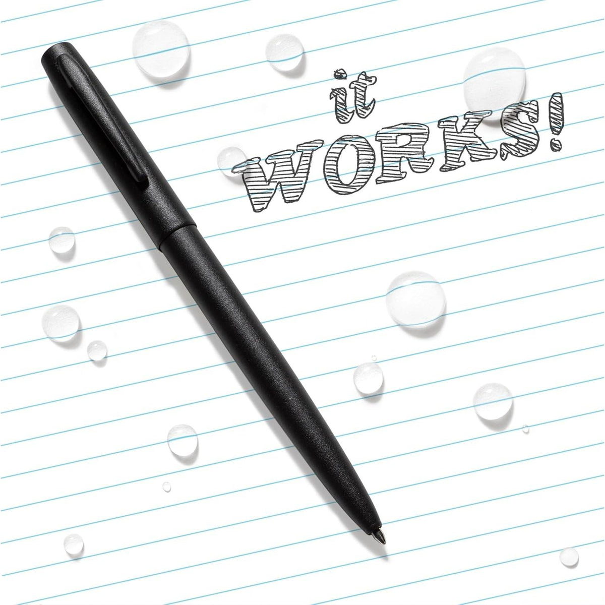 Rite in the Rain All-Weather Metal Clicker Pen - Black-632281097112-LR-324506-5-LR eShop