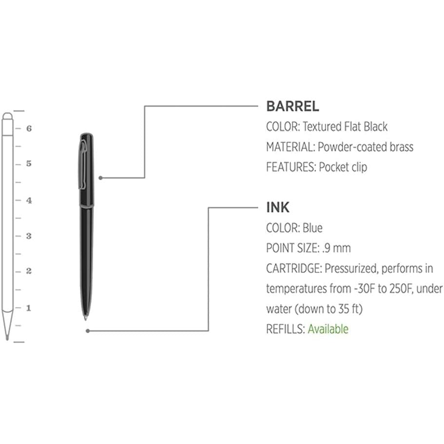Rite in the Rain All-Weather Metal Clicker Pen - Black-632281097112-LR-324506-8-LR eShop