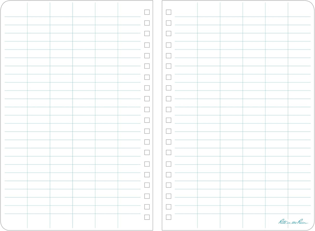 Rite in the Rain Weatherproof Side Spiral Notebook - Level Pattern, 4.625" x 7",-632281313113-LR-324511-3-LR eShop