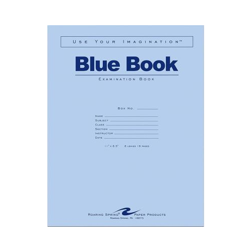 Roaring Spring Blue Exam Book L&R