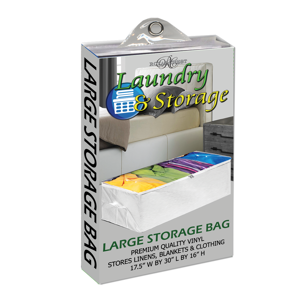 Royal Crest Large Vinyl Storage Bag, 17.5" x 30"-748209008082-LR-239458-1-LR eShop