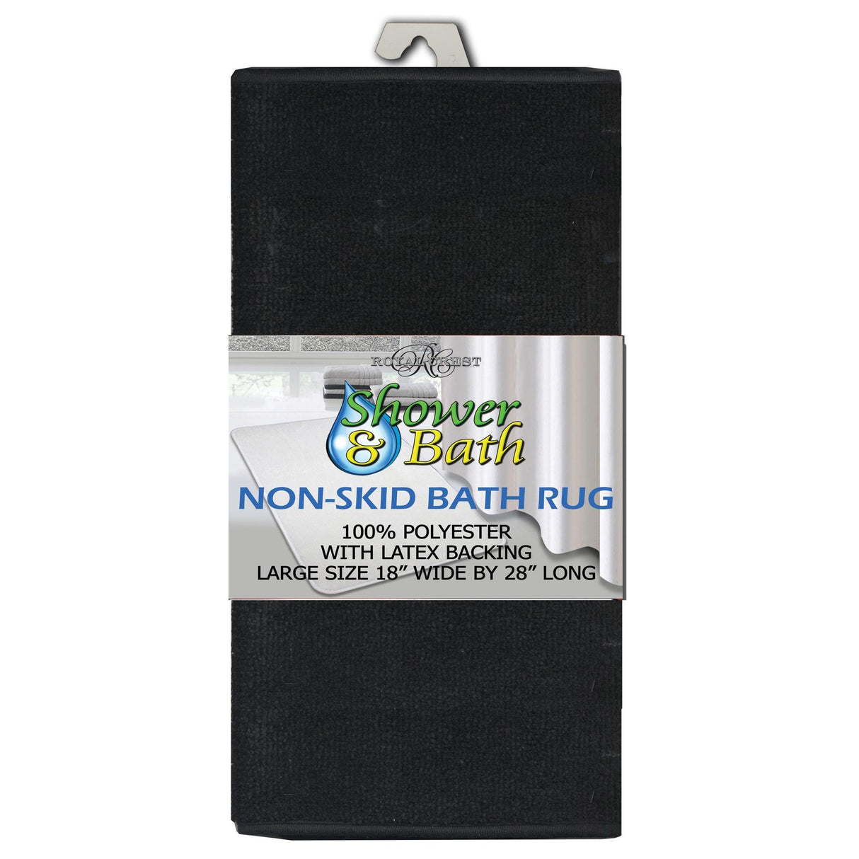 Royal Crest Polyester Bath Rug - Black-748209064187-LR-357143-1-LR eShop