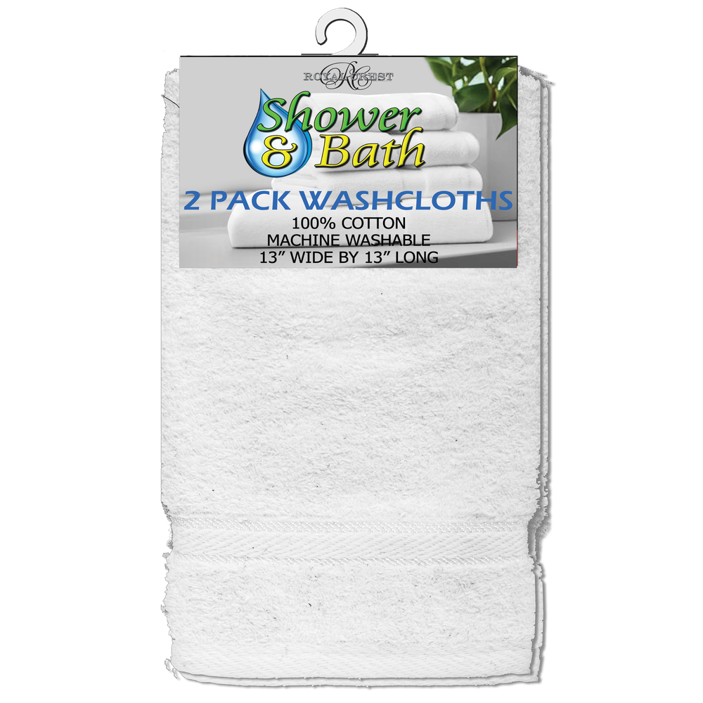 Royal Crest Wash Cloths - White, 2 count-748209686228-LR-319390-1-LR eShop