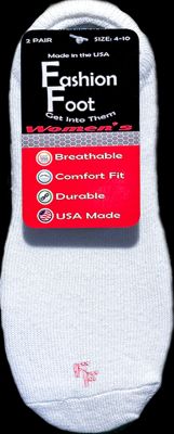 Russell Fashion Foot Women's White No-Show Socks, 2 pairs-032742864008-LR-353684-1-LR eShop