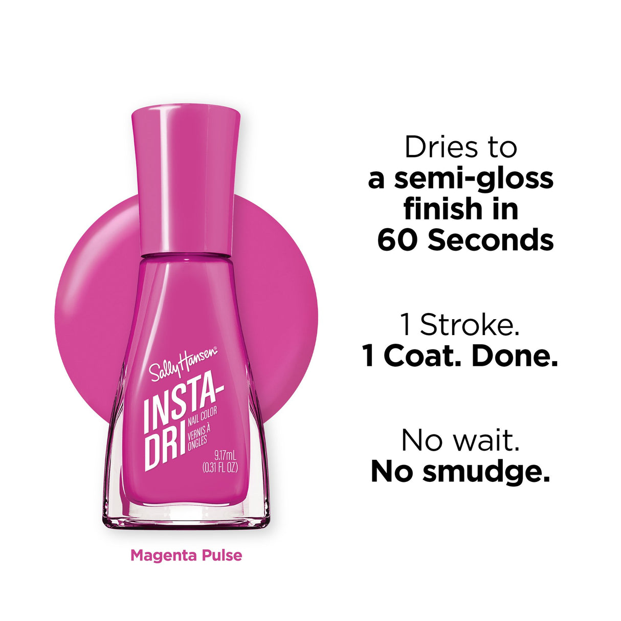 Sally Hansen Insta-Dri Nail Polish, Electric Feels Collection - 424 Magenta Pulse-3616307241328-LR-360186-4-LR eShop