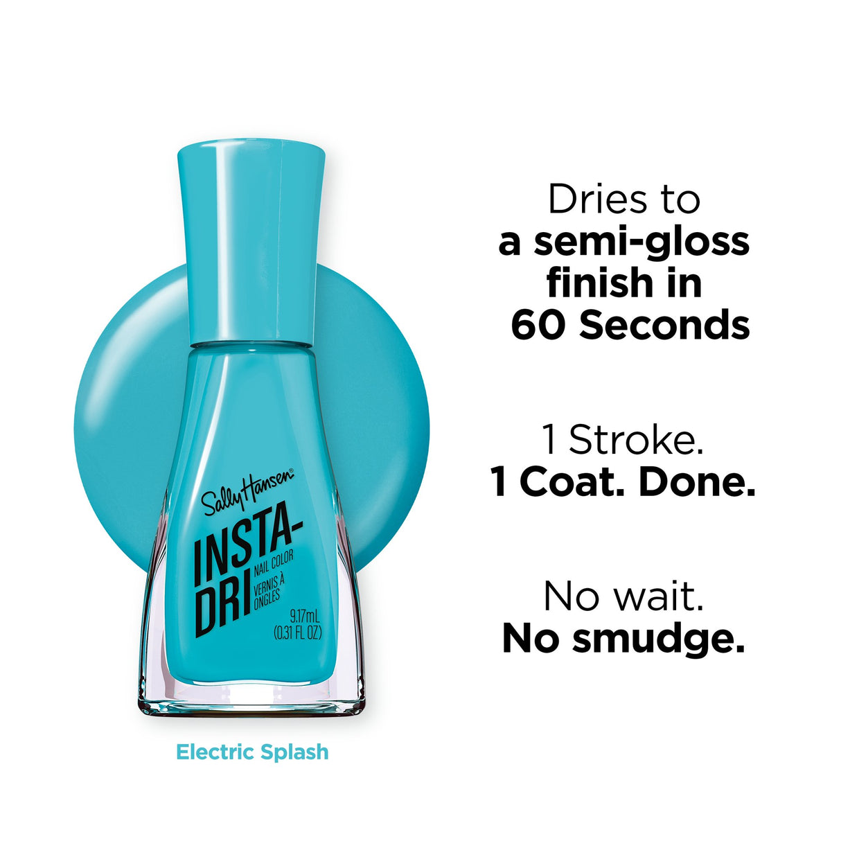 Sally Hansen Insta-Dri Nail Polish, Electric Feels Collection - 490 Electric Splash-3616307183529-LR-360175-4-LR eShop