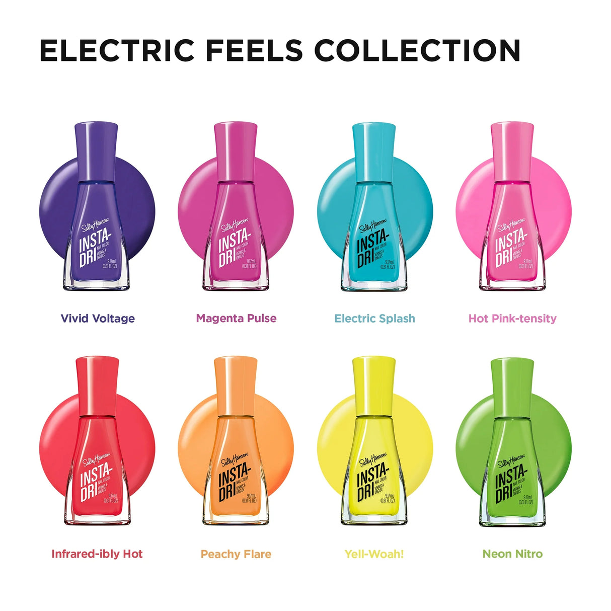 Sally Hansen Insta-Dri Nail Polish, Electric Feels Collection - 490 Electric Splash-3616307183529-LR-360175-8-LR eShop