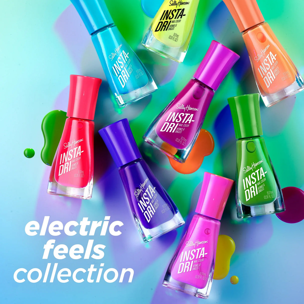Sally Hansen Insta-Dri Nail Polish, Electric Feels Collection - 424 Magenta Pulse-3616307241328-LR-360186-7-LR eShop