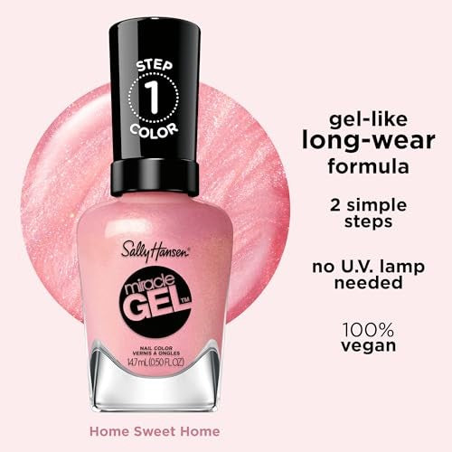 Sally Hansen Miracle Gel, Home Sweet Home, Long Lasting, Gel-Like Formula, No UV Lamp Needed, Pink Nail Polish-3616306164086-LR-356409-4-LR eShop