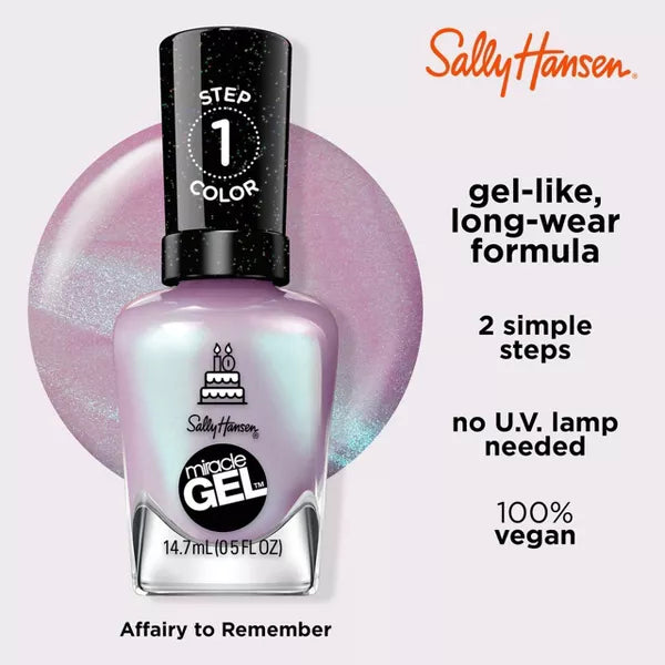 Sally Hansen Miracle Gel Nail Polish, One Gel of a Party Collection - Affairy To Remember-3616305141187-LR-351761-4-LR eShop