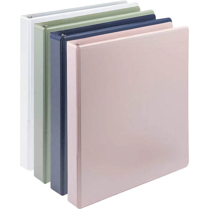 samsill Plant Based Durable Round Ring View Binder - Assorted Boho Colors, 1"-050362188397-LR-362618-1-LR eShop