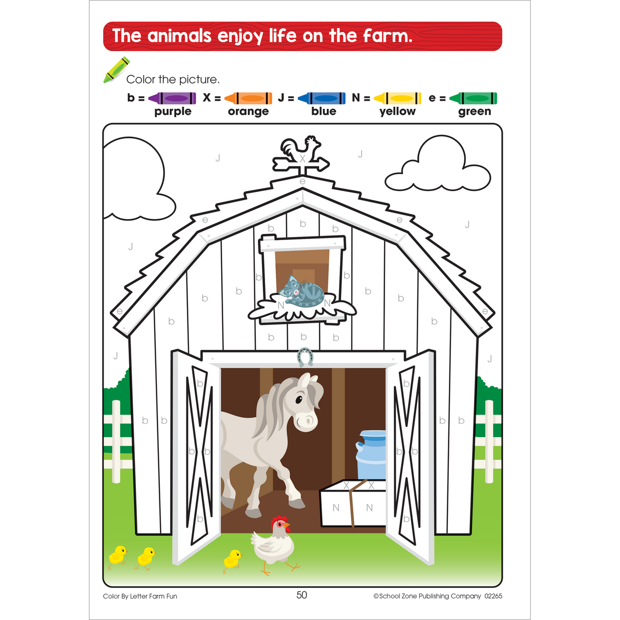 School Zone Color By Letter Farm Fun Workbook-076645022653-LR-353854-7-LR eShop