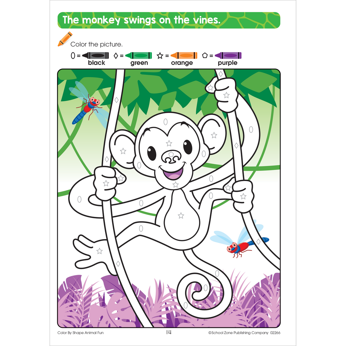 School Zone Color By Shape Animal Fun Workbook-076645022660-LR-353855-3-LR eShop