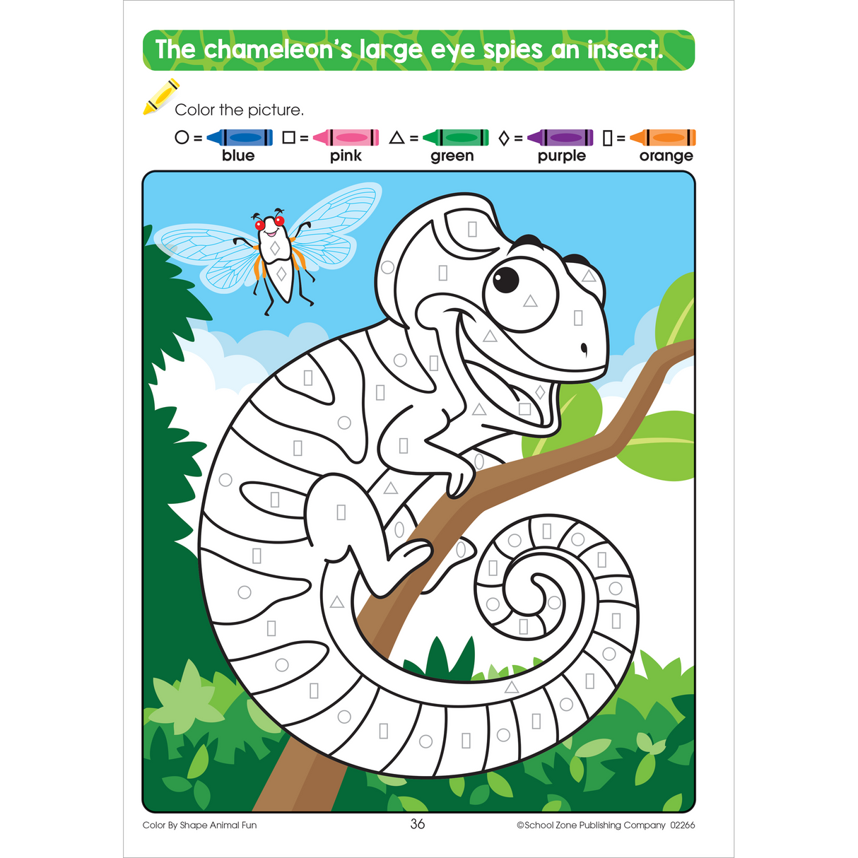 School Zone Color By Shape Animal Fun Workbook-076645022660-LR-353855-5-LR eShop