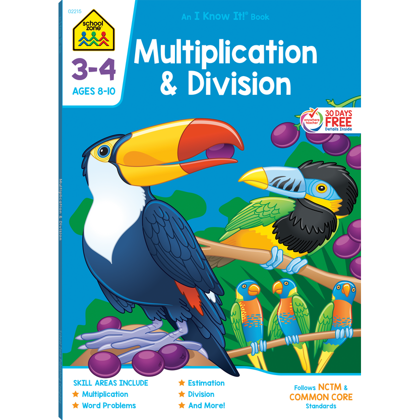 School Zone Multiplication & Division Grades 3-4 Workbook-076645022158-LR-232941-1-LR eShop