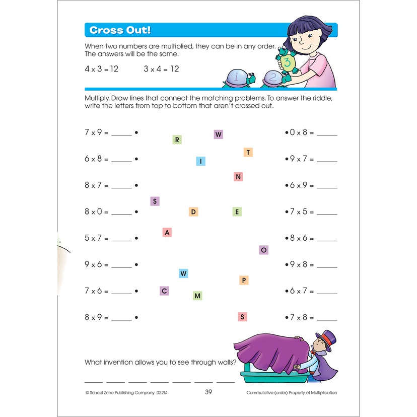 School Zone Multiplication Facts Made Easy Grades 3-4 Workbook-076645022141-LR-232940-4-LR eShop
