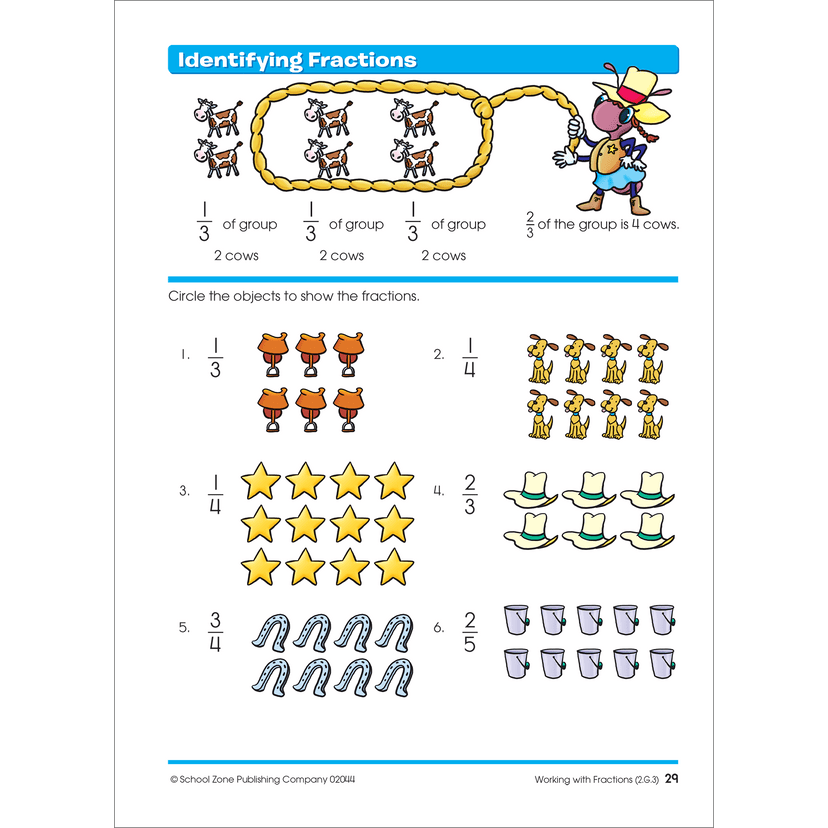 School Zone Time, Money & Fractions Grades 1-2 Workbook-076645020444-LR-140694-5-LR eShop