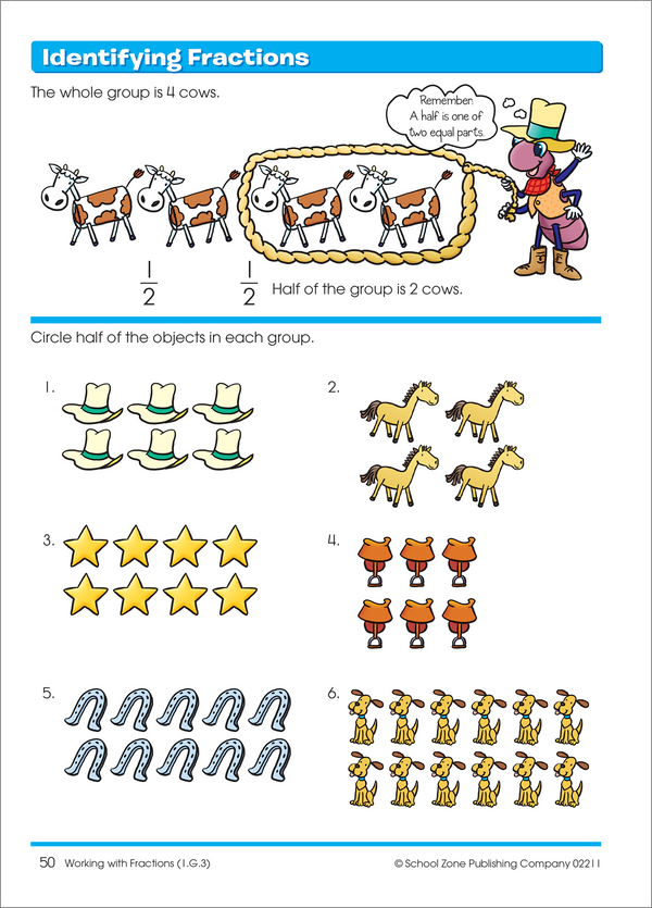 School Zone Time, Money & Fractions Grades 1-2 Workbook-076645022110-LR-232939-5-LR eShop