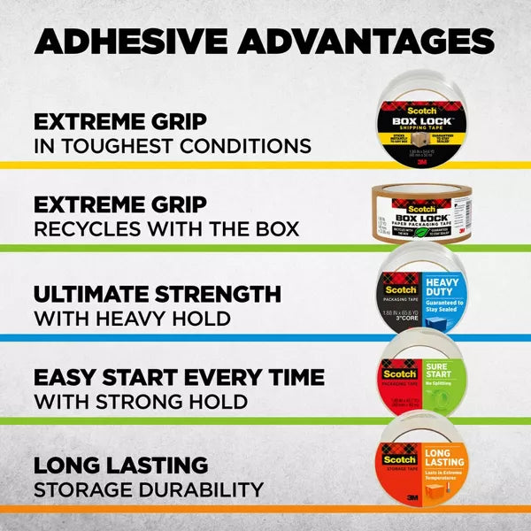 Scotch Heavy Duty Shipping Packing Tape with Dispenser, 2" x 54.6 yds-051131853652-LR-273373-8-LR eShop