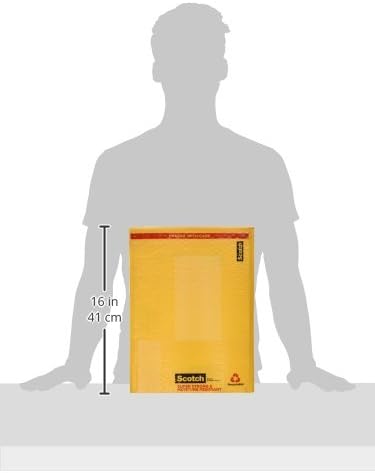 Scotch Plastic Bubble Mailer, 4 count Yellow - Size 5, 10.5" x 15.25"-051131863019-LR-357360-3-LR eShop