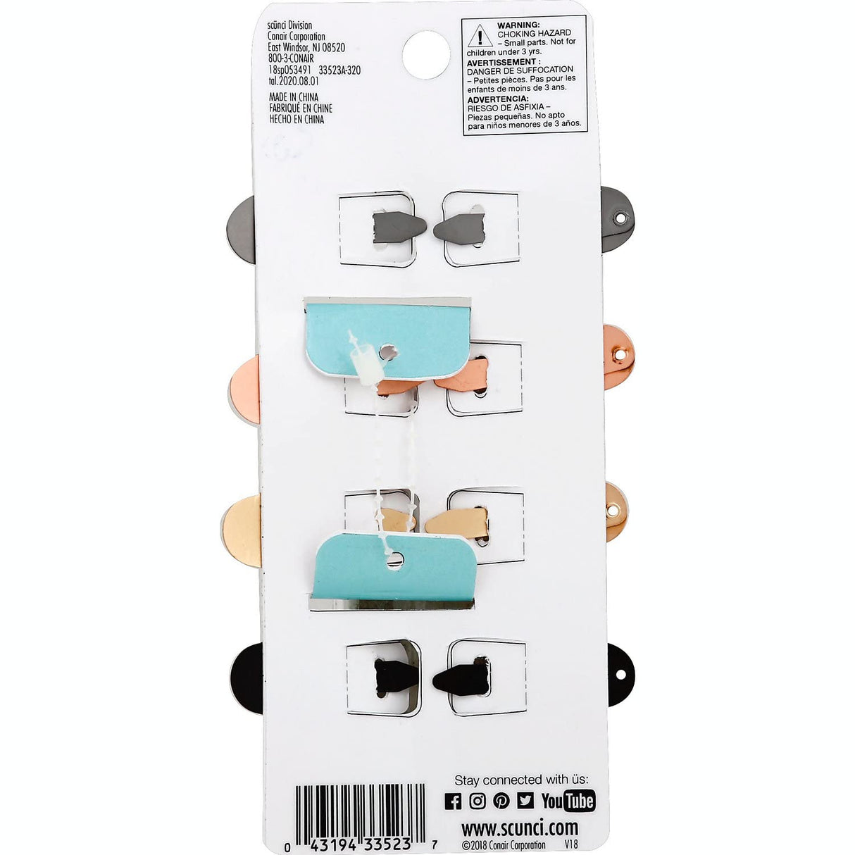 scünci Click & Grip Large Snap Barrettes, 4 count-043194335237-LR-335065-2-LR eShop