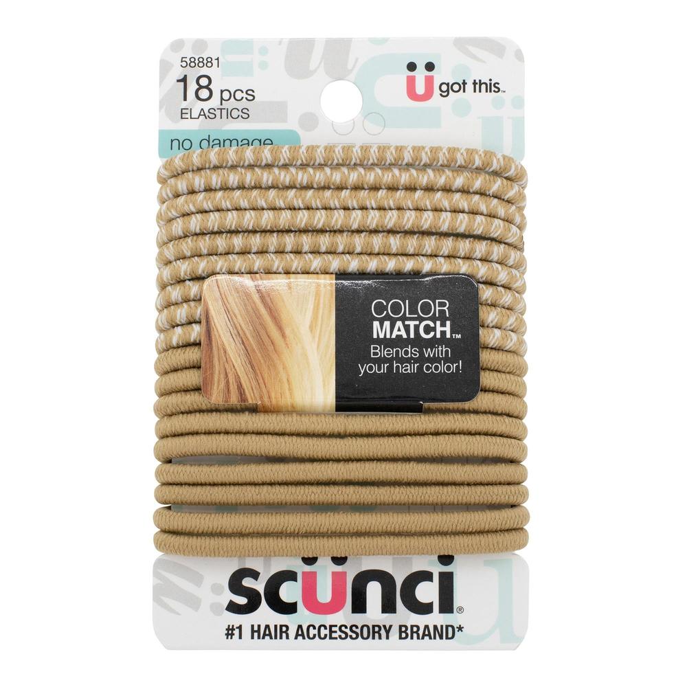 Scünci Color Match No Damage 4mm Elastics Blond, 18 CT-043194588817-LR-201305-2-LR eShop
