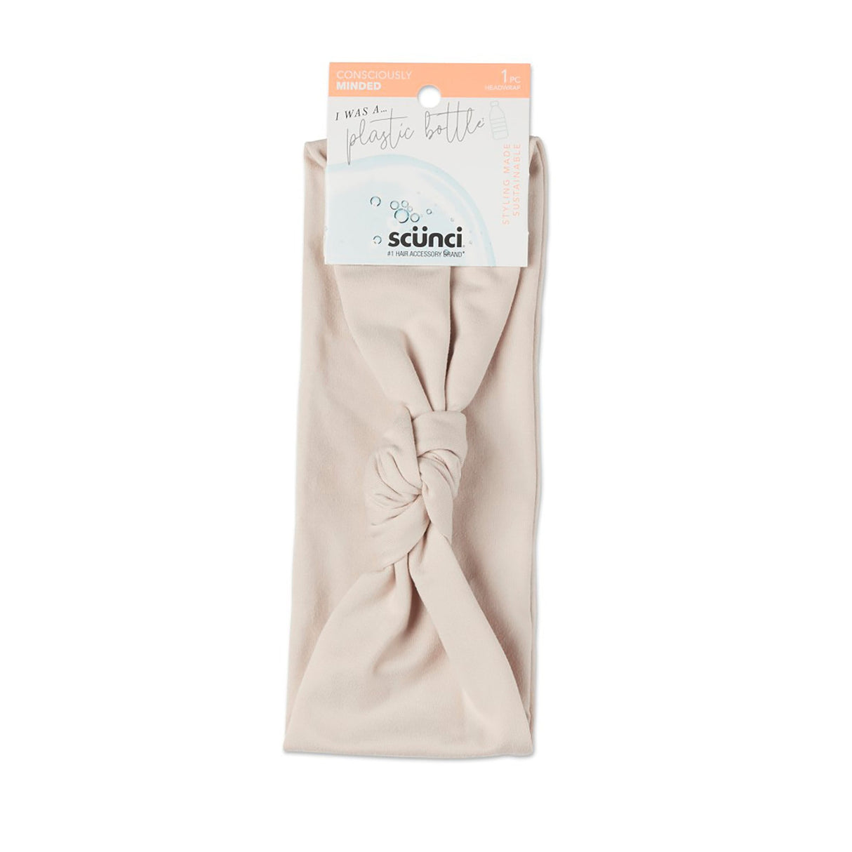 Scunci Consciously Minded Knotted Headwrap, Beige-043194604166-LR-354227-1-LR eShop