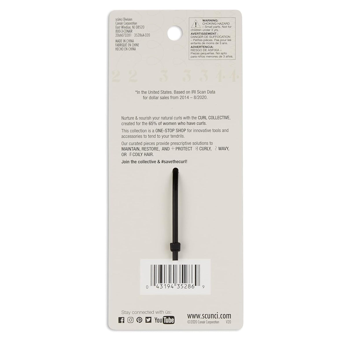 scünci Curl Collective 3 Curly Jaw Clip - Black-043194352869-LR-344358-2-LR eShop