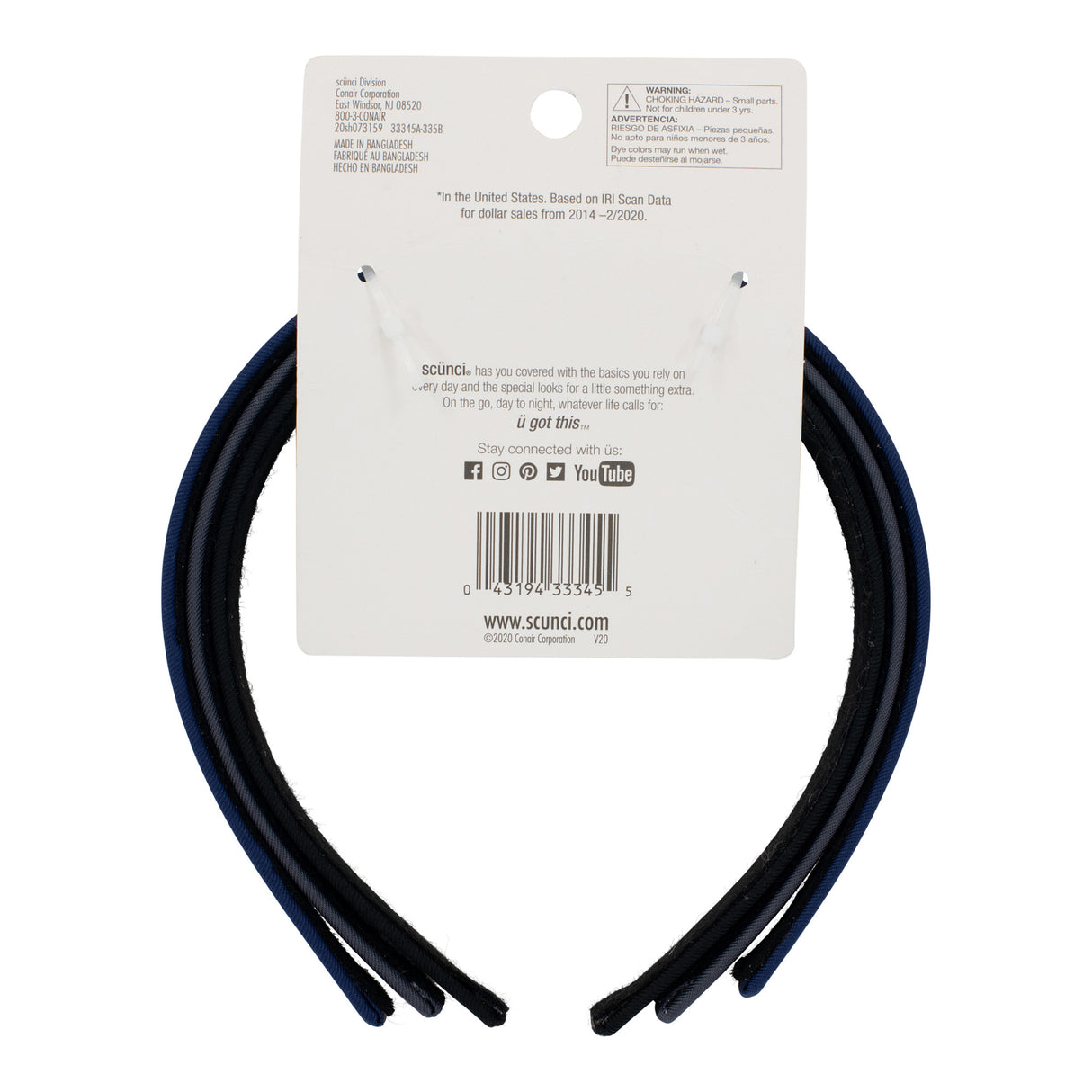 Scunci Effortless Beauty Everyday Headbands, 3.0 CT-043194333455-LR-335411-4-LR eShop