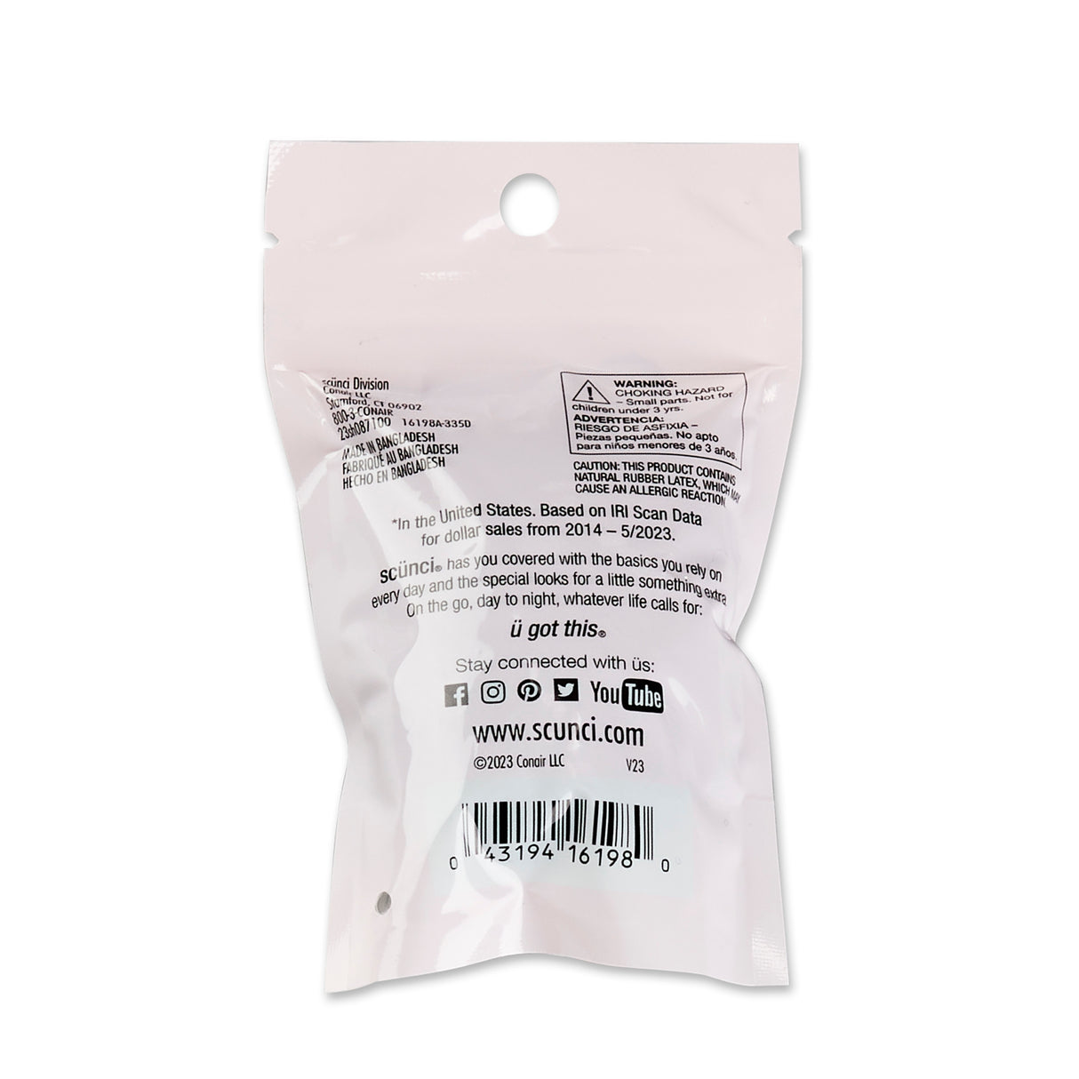 Scünci Effortless Beauty Rubberband Black, 250 CT-043194161980-LR-157025-3-LR eShop