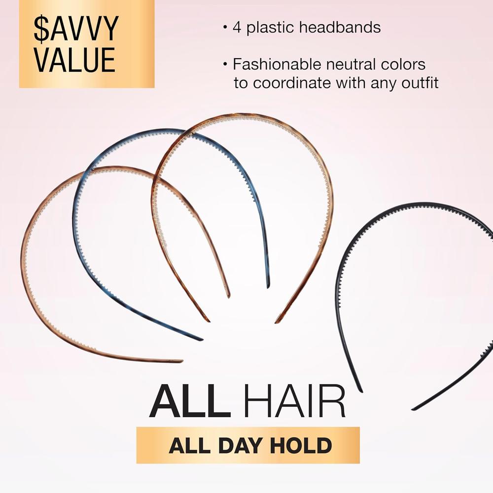 scünci Effortless Beauty Skinny Headbands - Neutrals, 4 count-043194369669-LR-184320-3-LR eShop