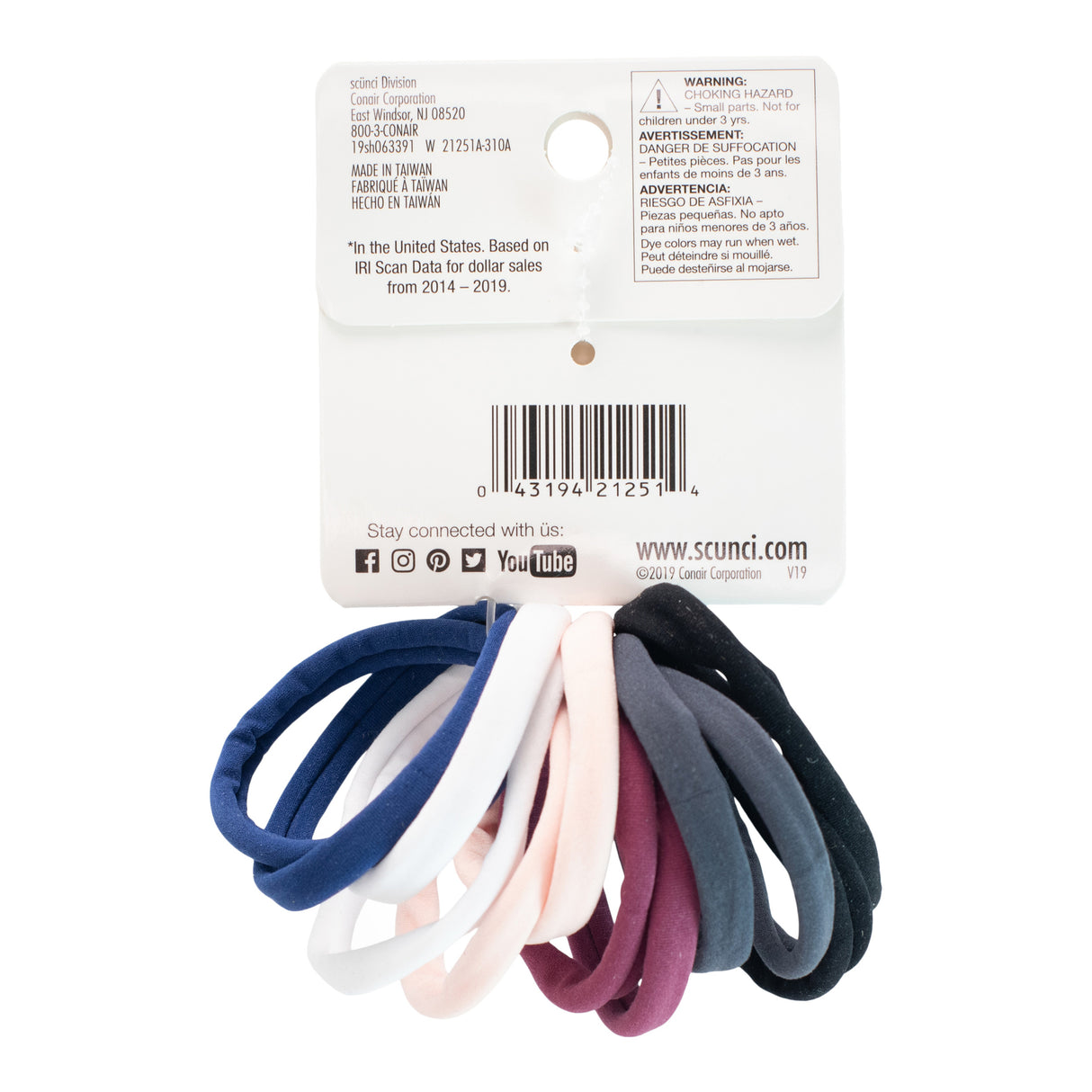 Scunci Everyday & Active Multicolor Hosiery Ponytailers, 12 CT-043194212514-LR-343538-3-LR eShop