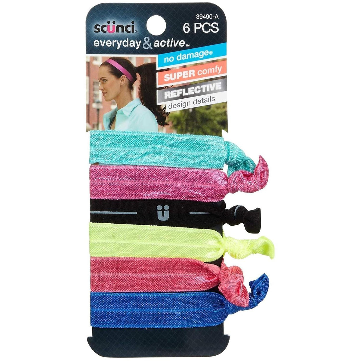 scünci Everyday & Active No Damage Knotted Ponytailers, 6 count-043194394906-LR-287582-1-LR eShop