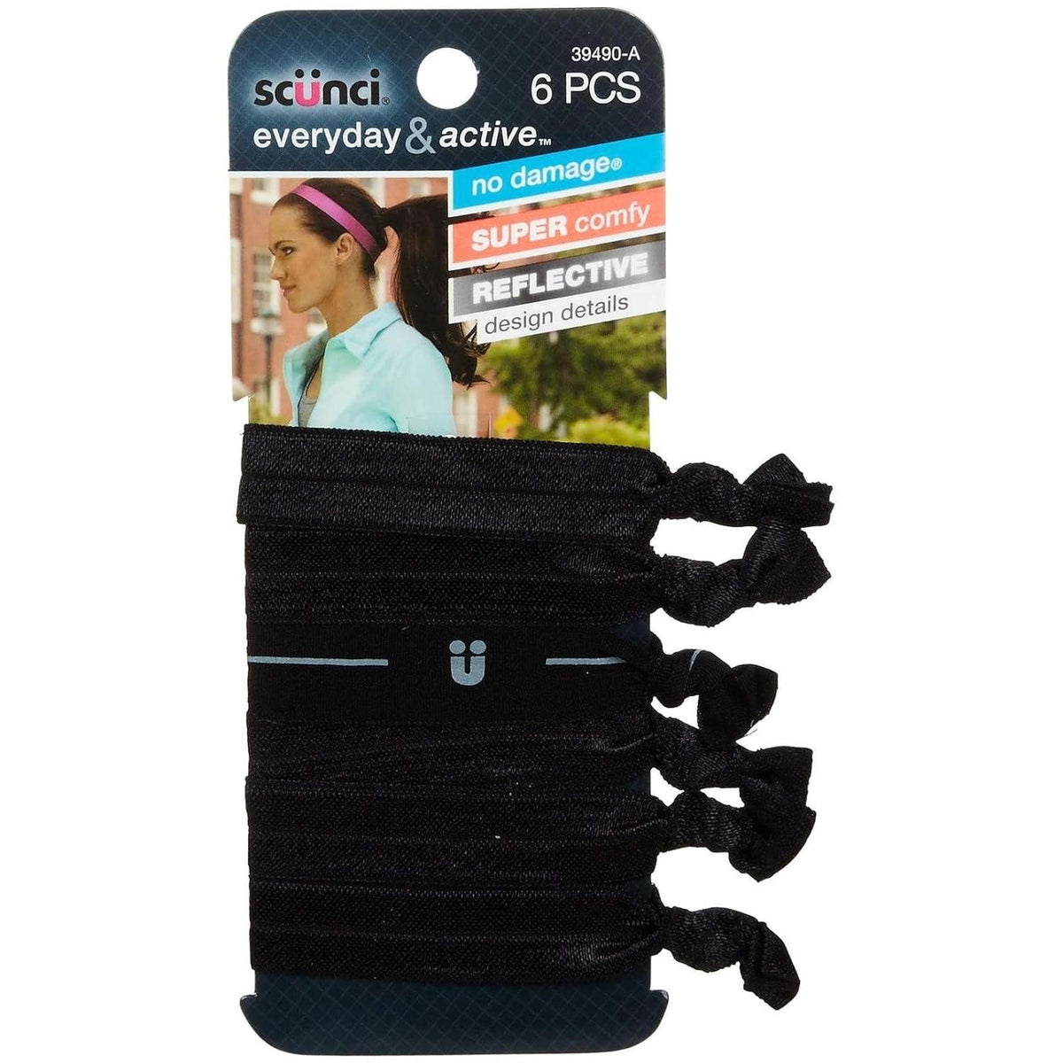 scünci Everyday & Active No Damage Knotted Ponytailers, 6 count-043194394906-LR-287582-2-LR eShop