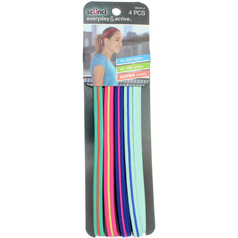 scünci Everyday & Active No Damage No Slip Grip Headband, 4 count-043194395453-LR-287186-1-LR eShop