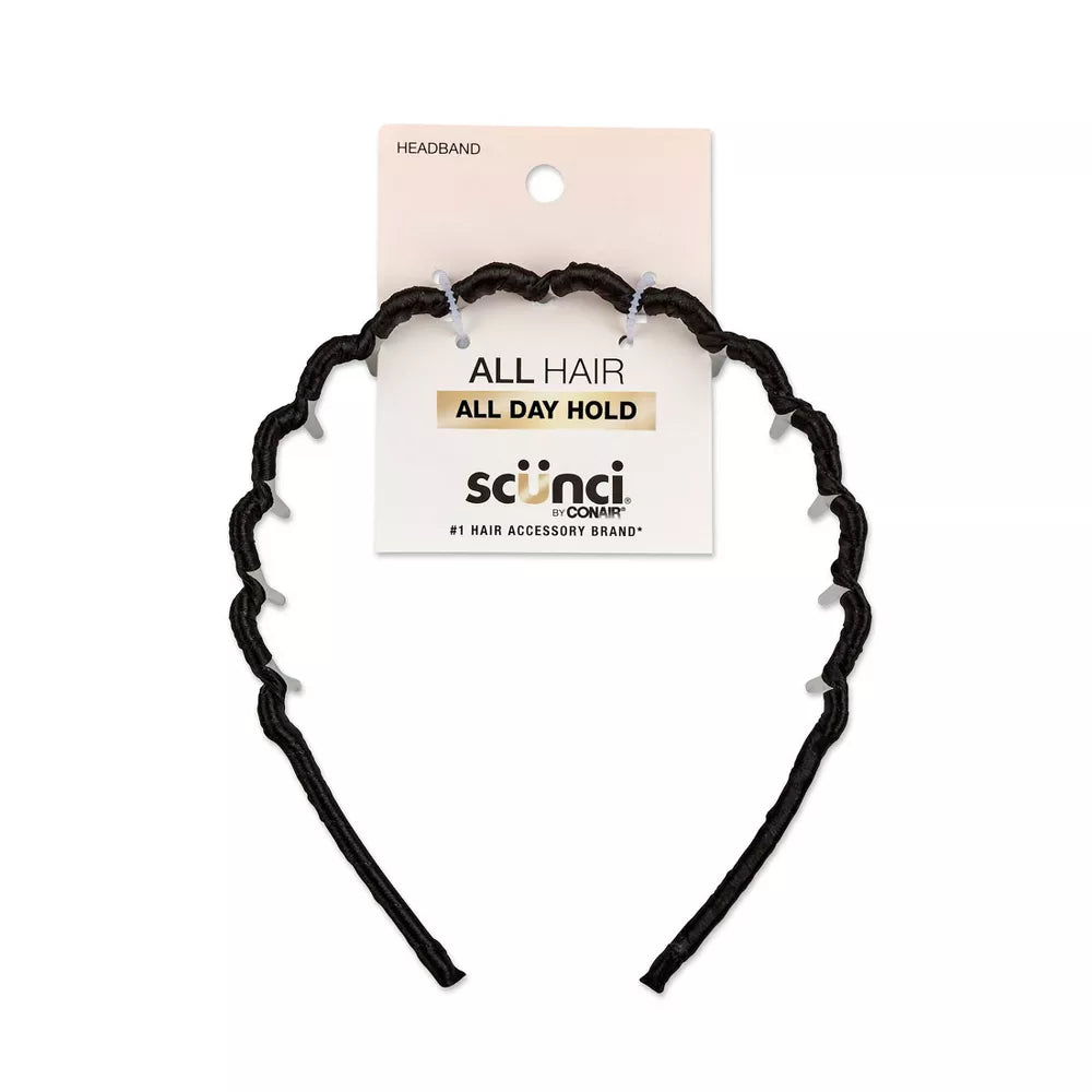 scünci Fabric Covered Zigzag Headband - Black-043194380640-LR-335026-1-LR eShop
