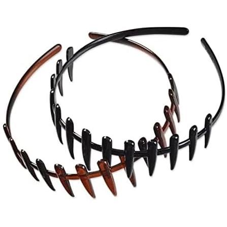 scünci Flexible Plastic Tiger Tooth Comb Headbands , 2 count-043194380046-LR-351544-2-LR eShop