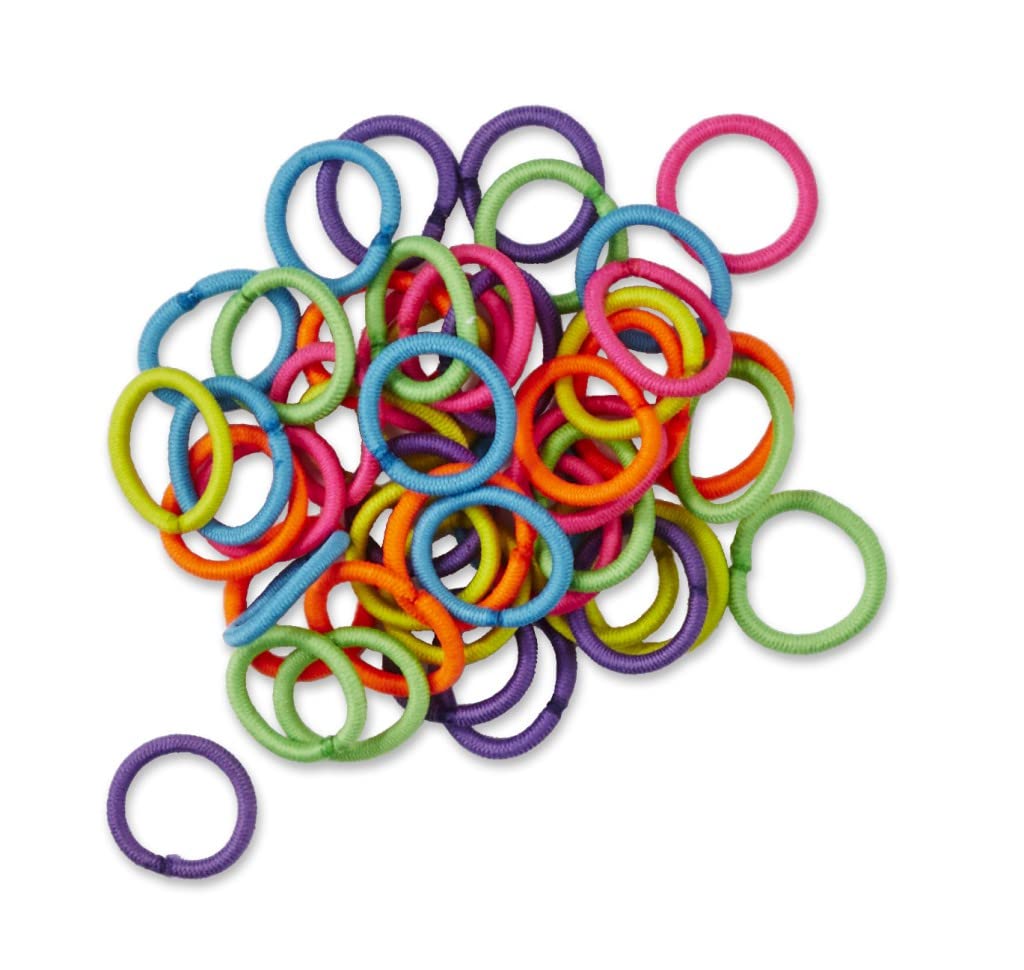 scünci Girl No Damage Hair Elastics Polybands - Assorted Colors, 48 count-043194222902-LR-192234-2-LR eShop