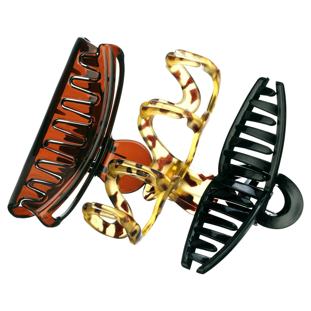 scünci Matte Mixed Shape Claw Clips, 3 count-043194601493-LR-350156-3-LR eShop