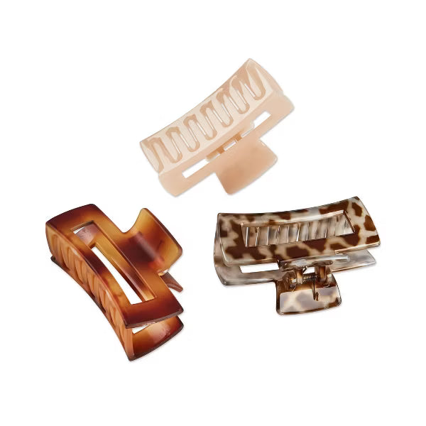 scünci Medium Sized Rectangle Claw Clips, 3 count-043194601509-LR-352769-2-LR eShop