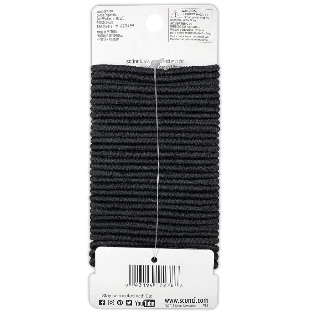 scünci No-Damage All Day Hold Hair Elastics - Black, 30 count-043194172788-LR-192254-3-LR eShop