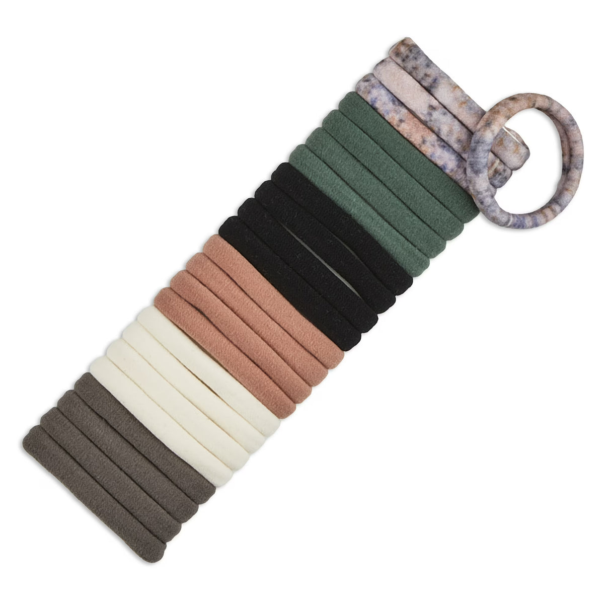 scünci No-Damage Elastic Hair Tie Ponytailers - Assorted Neutrals, 24 count-043194703203-LR-364140-3-LR eShop