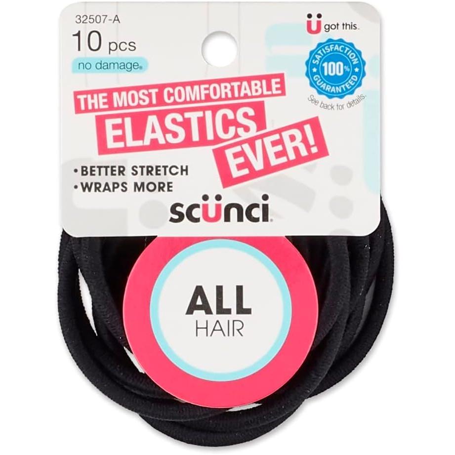 scünci No Damage Hair Elastics For All Hair Types, 10 count-043194325078-LR-332517-1-LR eShop