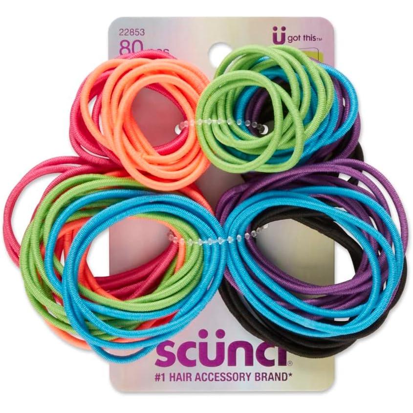 scünci No Damage Ponytail Elastics - Assorted Brights, 80 count-043194228539-LR-274371-1-LR eShop