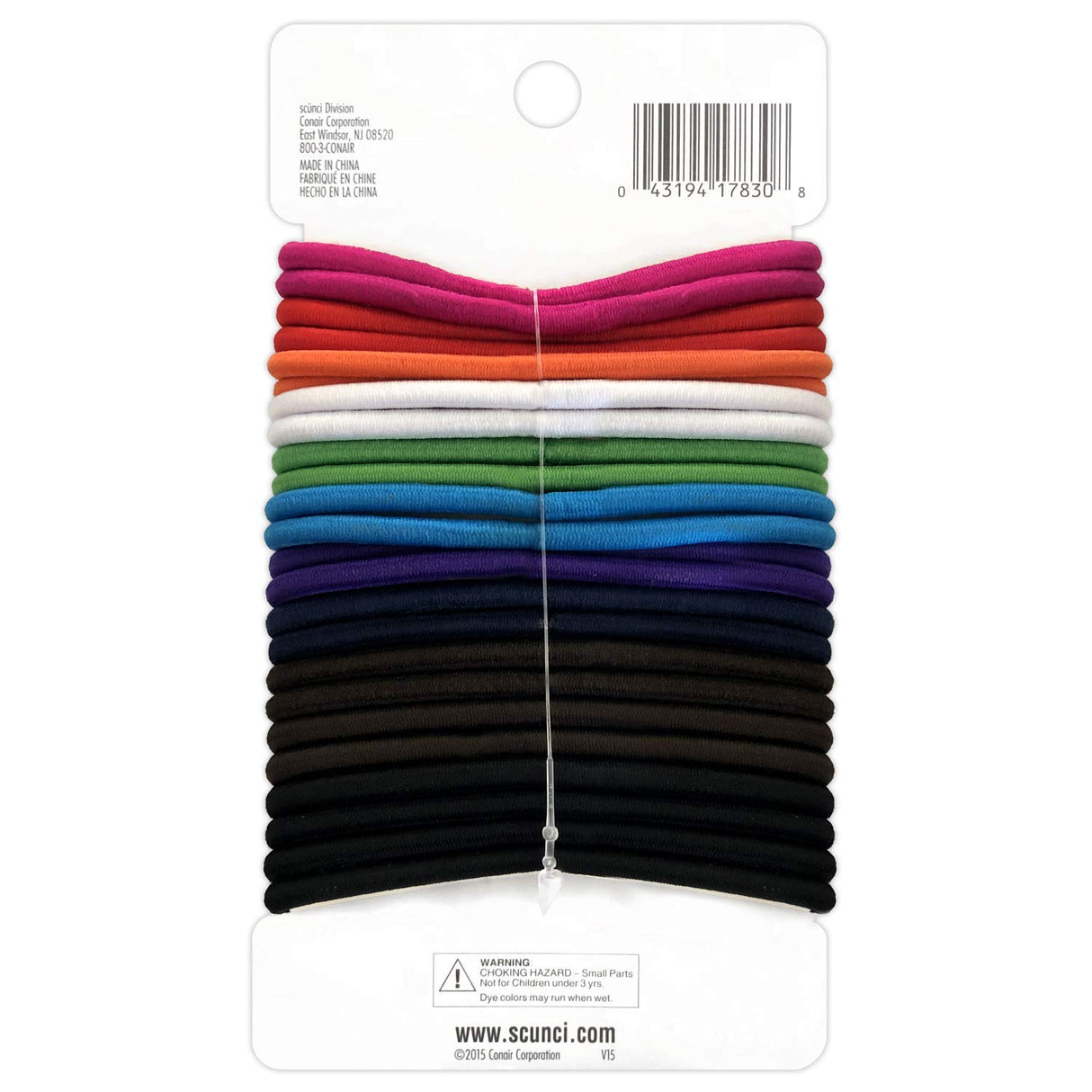 scünci No Damage Thick Hair Elastics - Assorted Brights, 24 count-043194178308-LR-204212-5-LR eShop