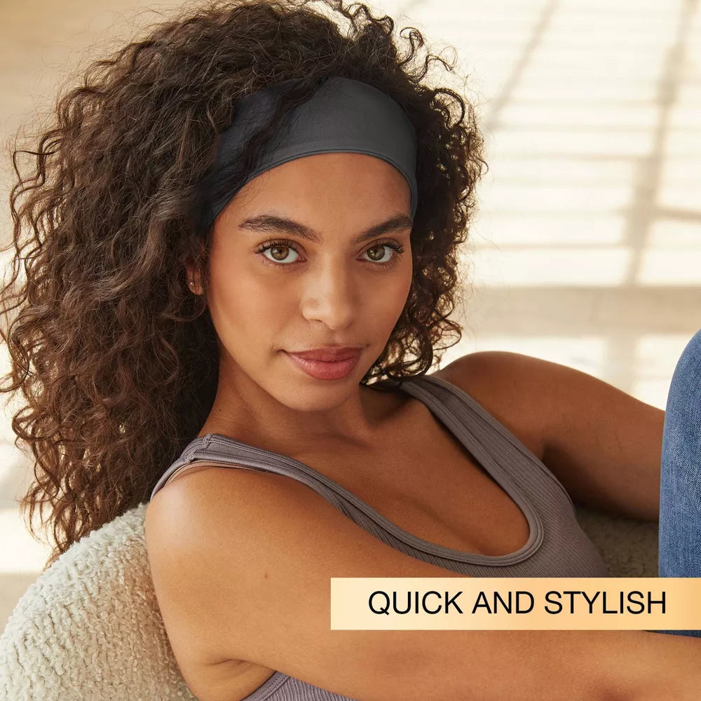 scünci No Damage Total Comfort Extra Wide Headbands - Gray and Black, 2 count-043194383801-LR-274379-3-LR eShop